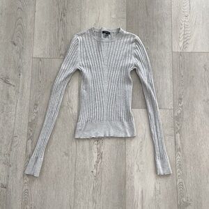 Dynamite | Light grey scoop neck sweater